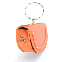 orange bag with hoop edgability angle view